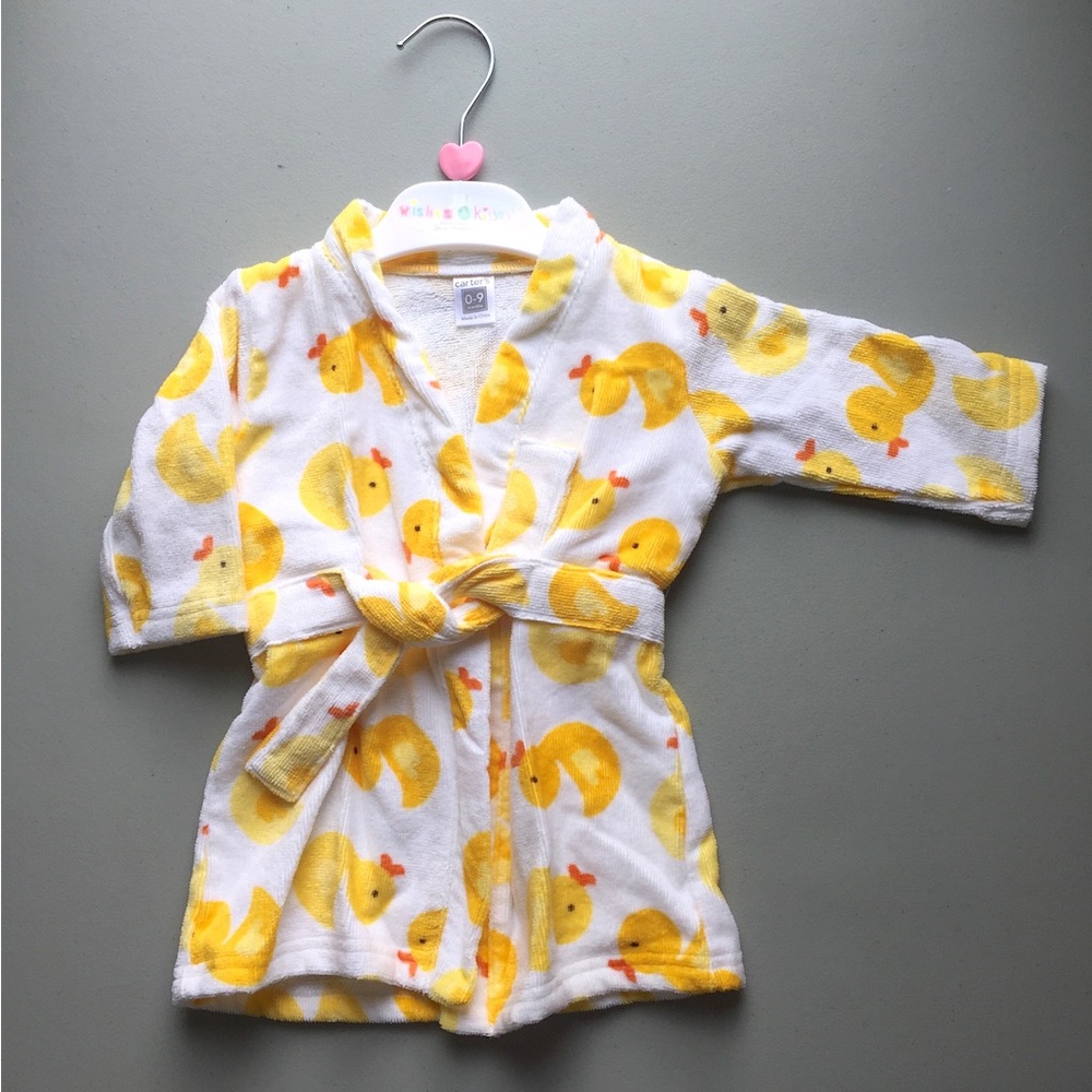 🆕 Carter’s Duck Bath Robe Gender Neutral - Newborn 3 6 9 Months